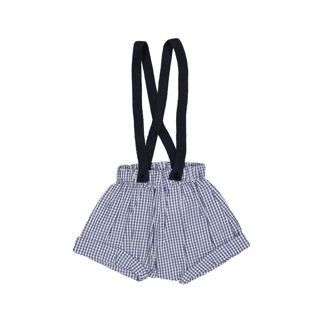 Pequeno Tocon Navy Vichy Strap Shorts