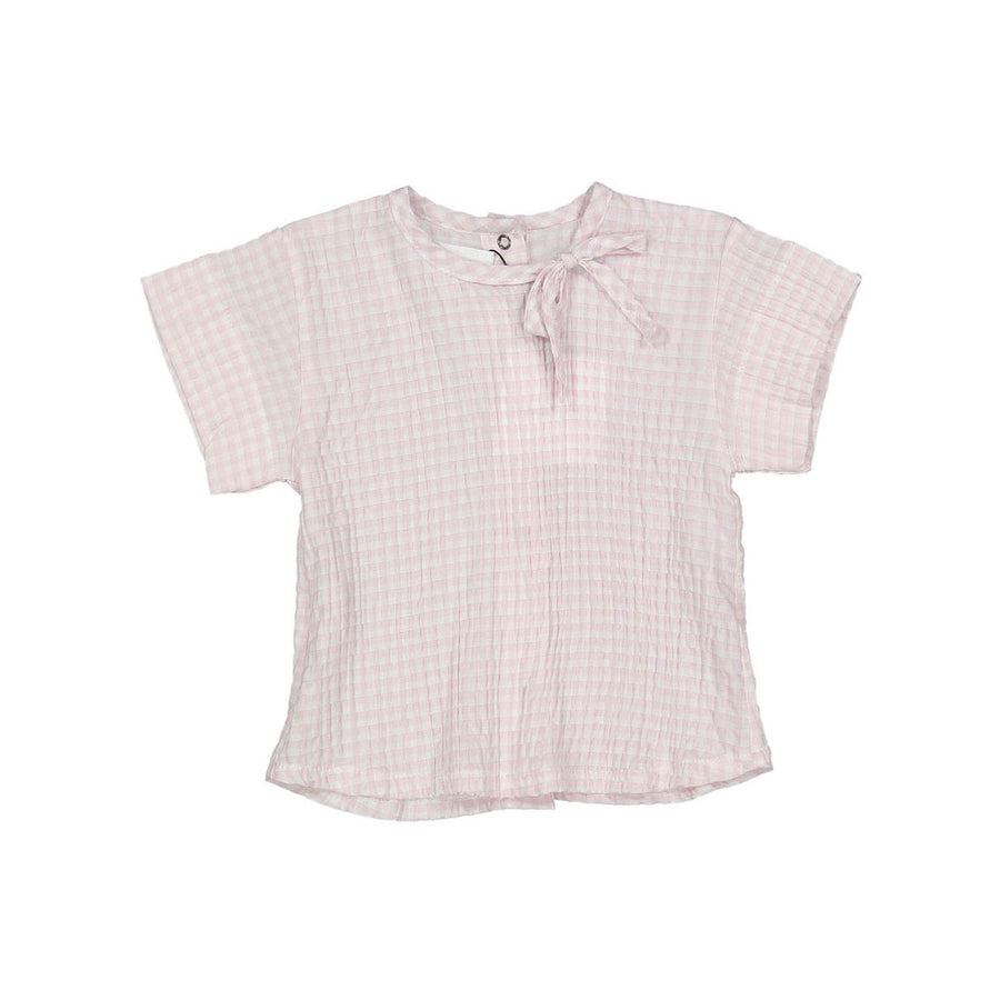 Pequeno Tocon Pink Vichy Baby Tie Top