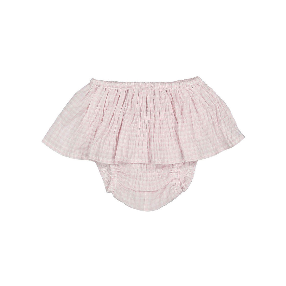 Pequeno Tocon Pink Vichy Ruffle Bloomer