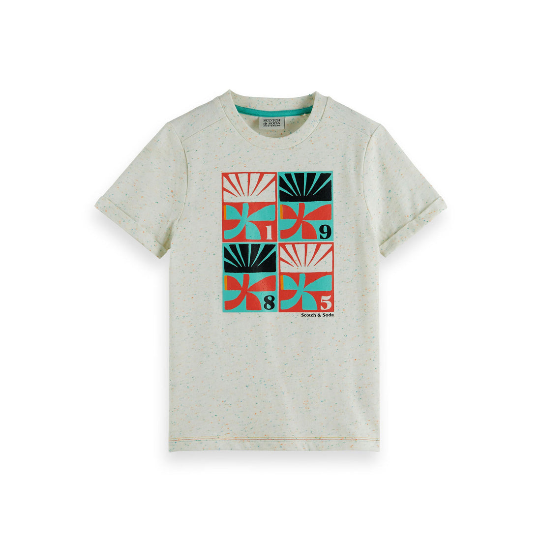 Scotch Shrunk Off White Short Sleeve Tee With Artwork