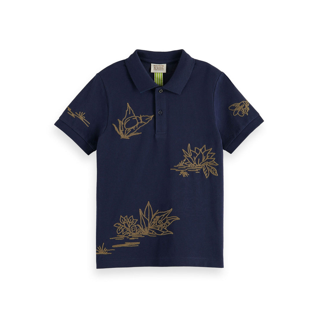 Scotch Shrunk Night Short-Sleeved Placed Embroideries Polo