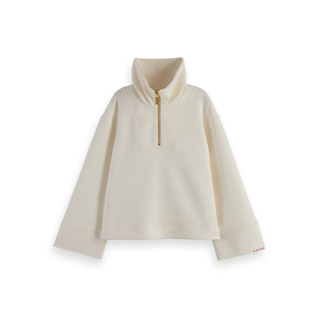 Scotch Shrunk Vanilla Half Zip Sweat Top