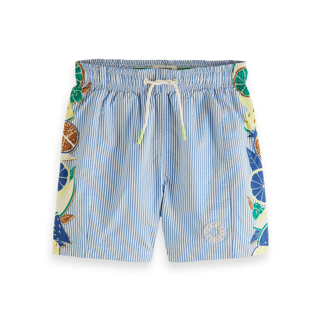 Scotch Shrunk Seer Stripe Swimshorts With Print