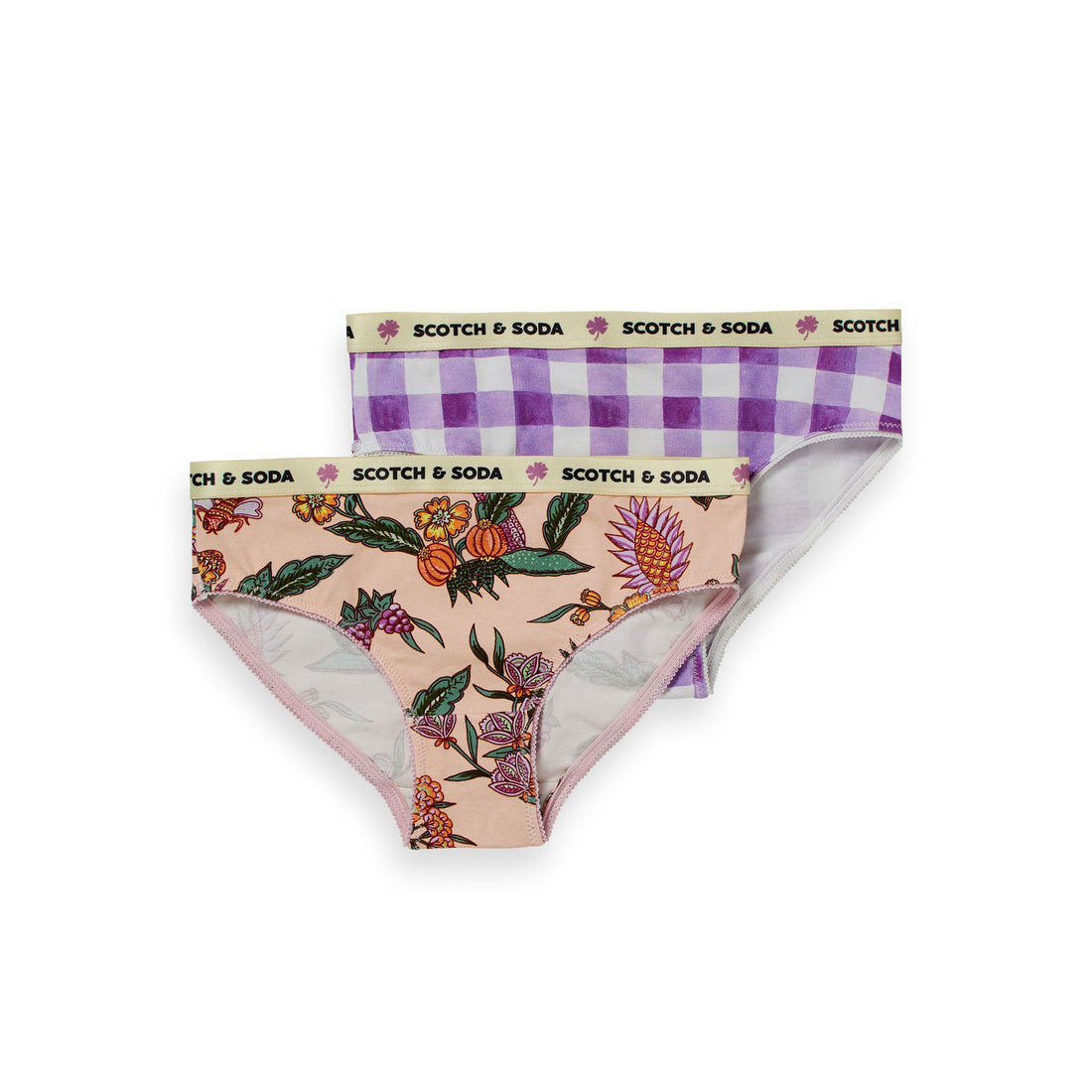 Scotch Shrunk Flower/Checkered All Over Printed Duo Briefs Pack