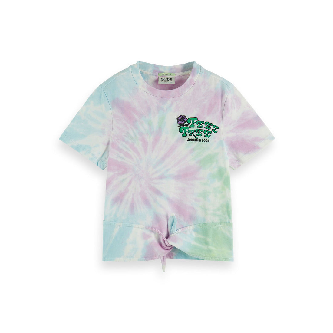 Scotch Shrunk  Tie Dye Relaxed Fit Knotted Tie Dye T Shirt