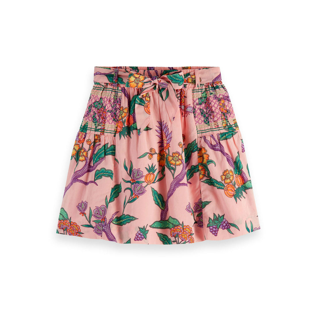 Scotch Shrunk  Flower Garden All Over Printed Smock Detail Skirt