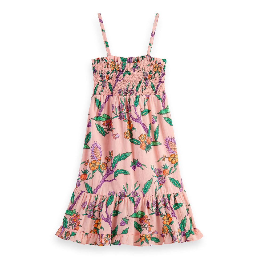 Scotch Shrunk  Flower Garden All Over Printed Smock Detail Dress