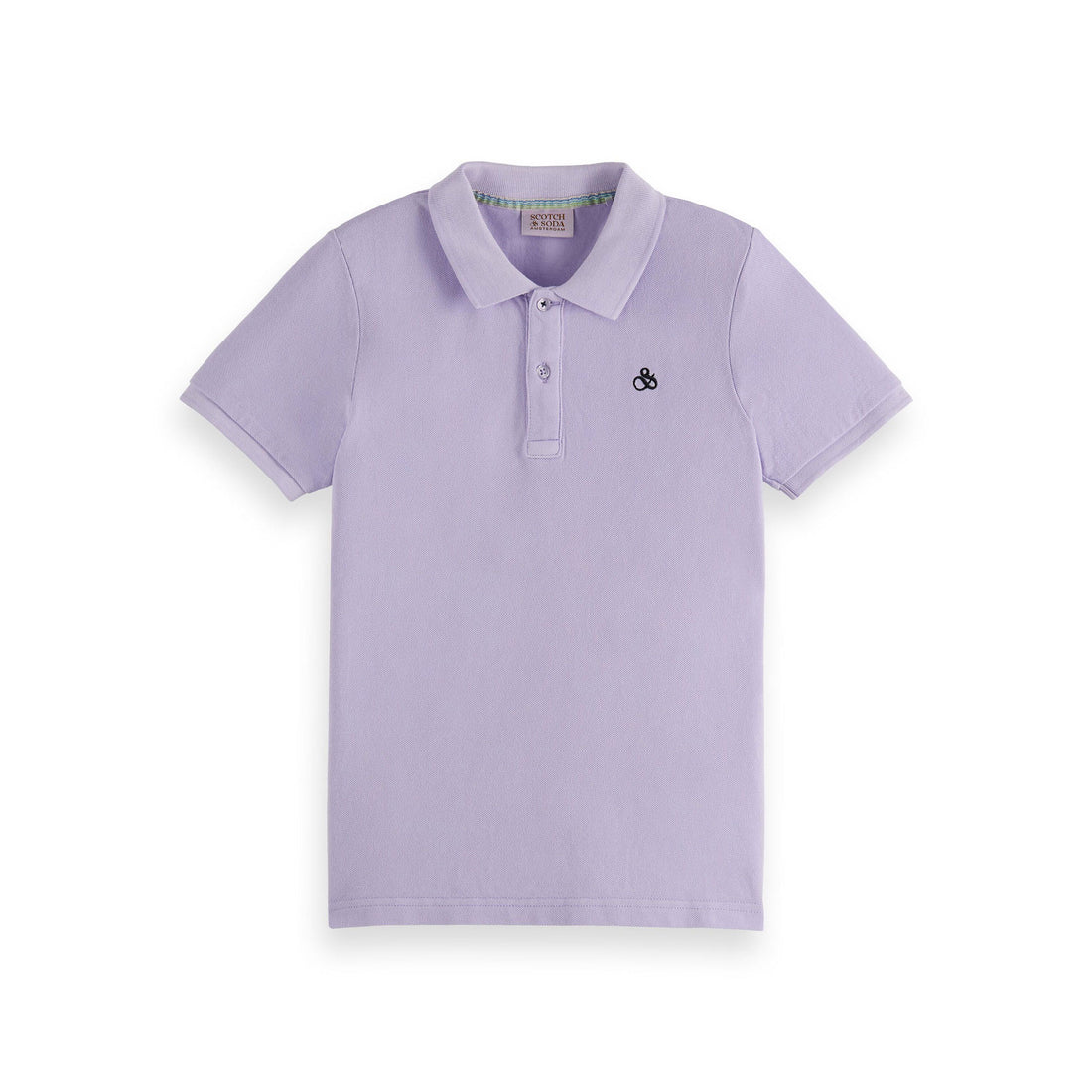Scotch Shrunk Lilac Garment-Dyed Short-Sleeved Pique Polo