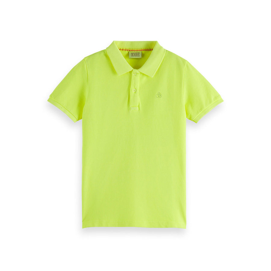 Scotch Shrunk Neon Lemon Garment-Dyed Short-Sleeved Pique Polo