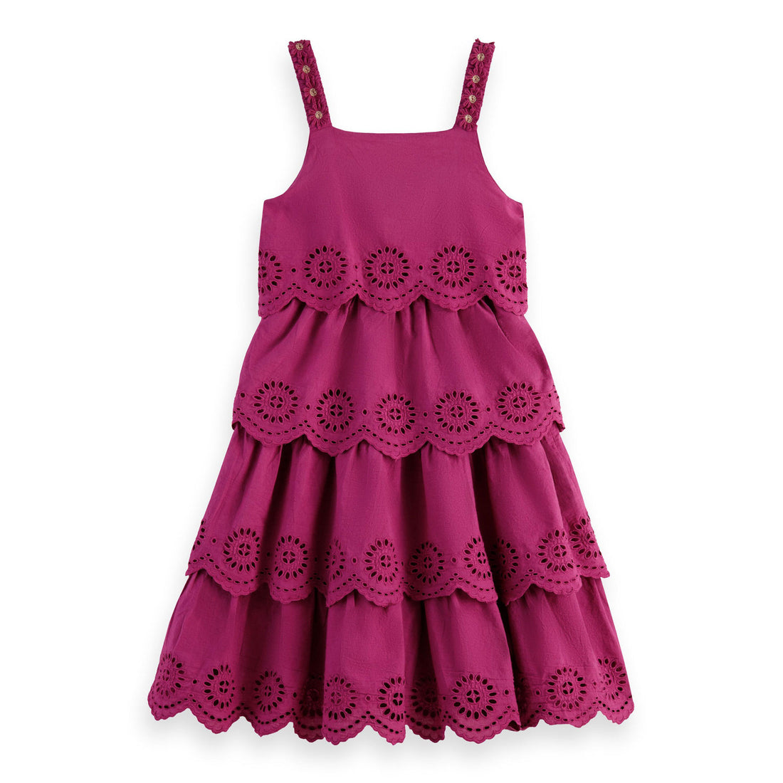 Scotch Shrunk  Dahlia Layered Broderie Anglaise Midi Dress