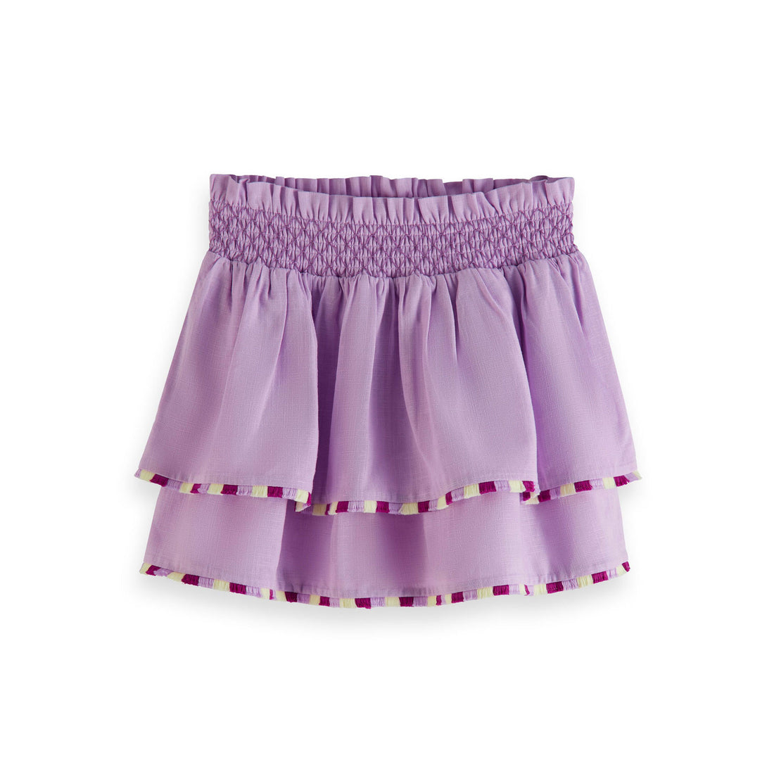 Scotch Shrunk  Orchid Fringe Hem Detail Skirt