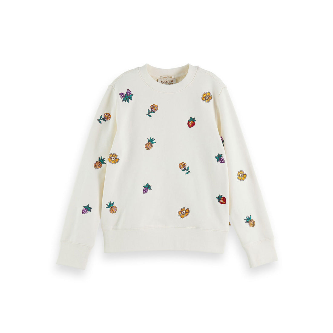 Scotch Shrunk  Vanilla All Embroidered Reg Fit Sweatshirt
