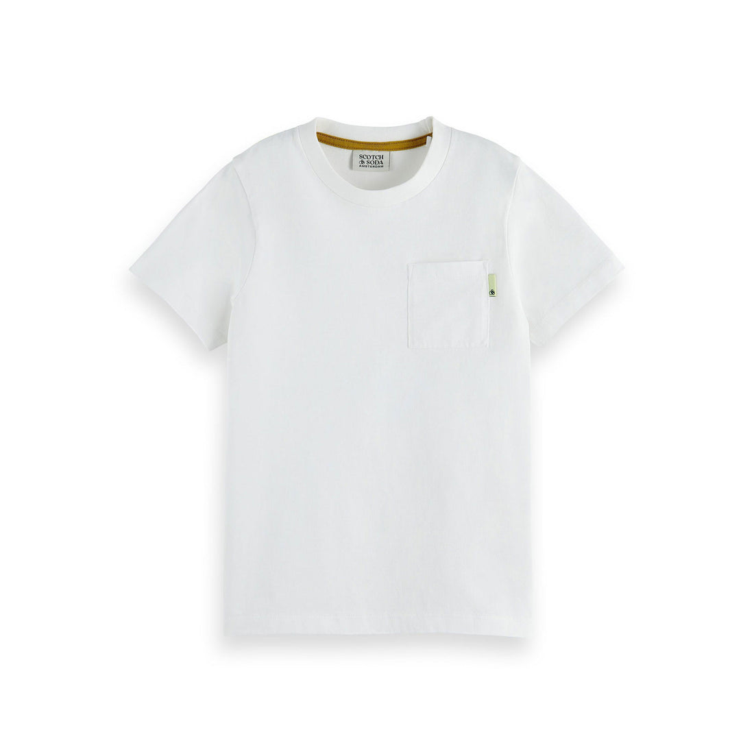 Scotch Shrunk White Short Sleeve Tee With Chest Pocket