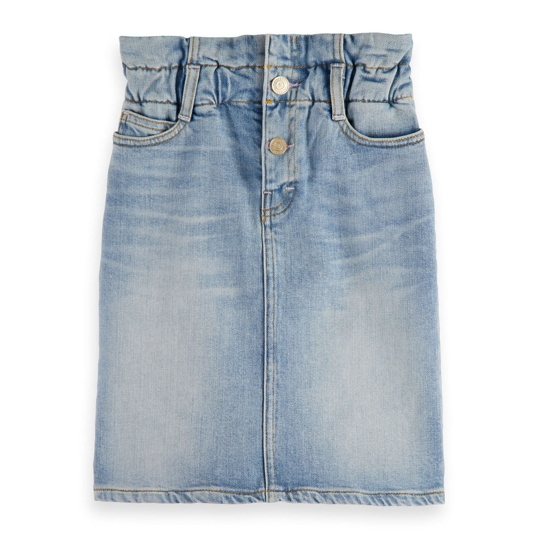Scotch Shrunk  Summer Sol The Break Paperbag Denim Pencil Skirt