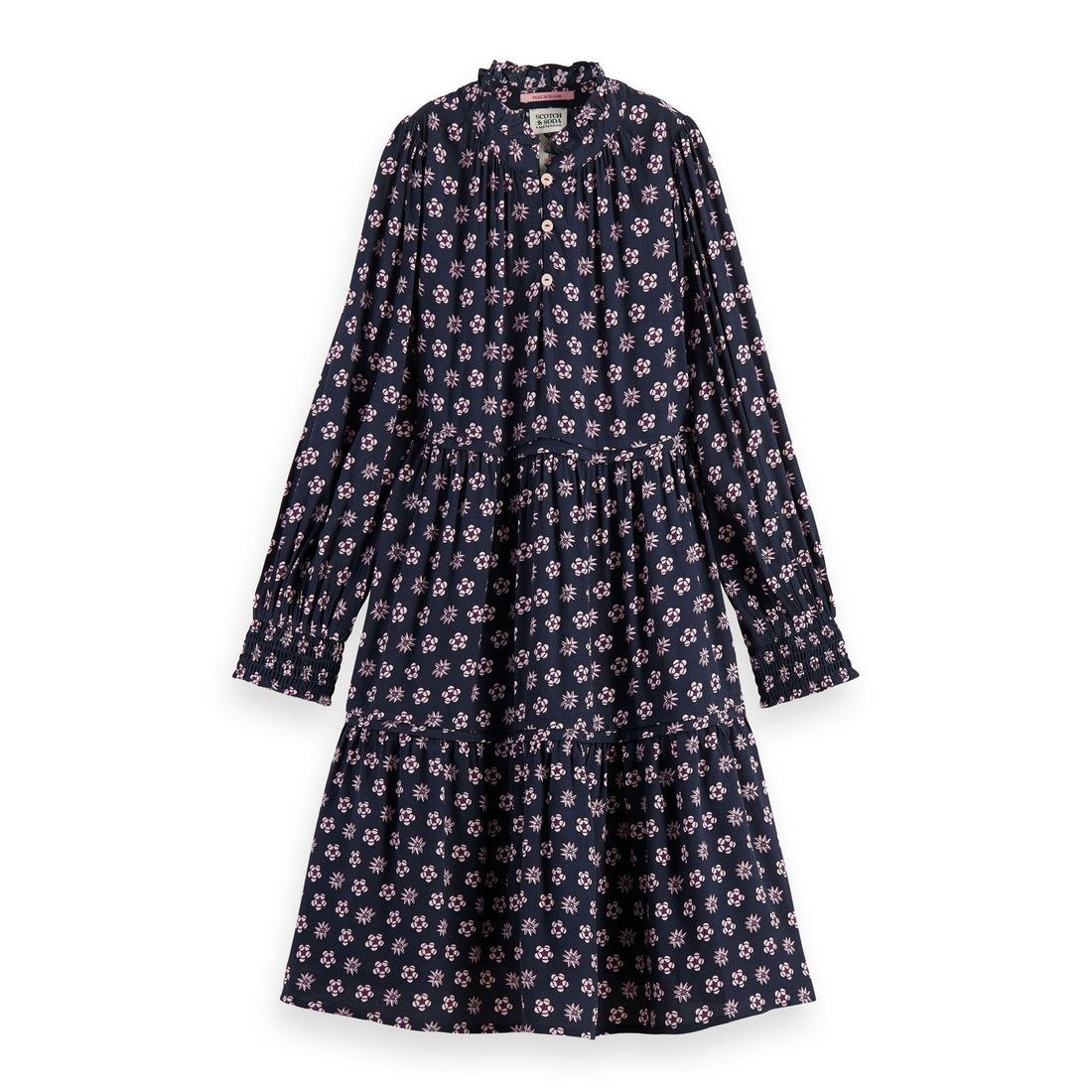 Scotch Shrunk Flower Night Crinkle Dress