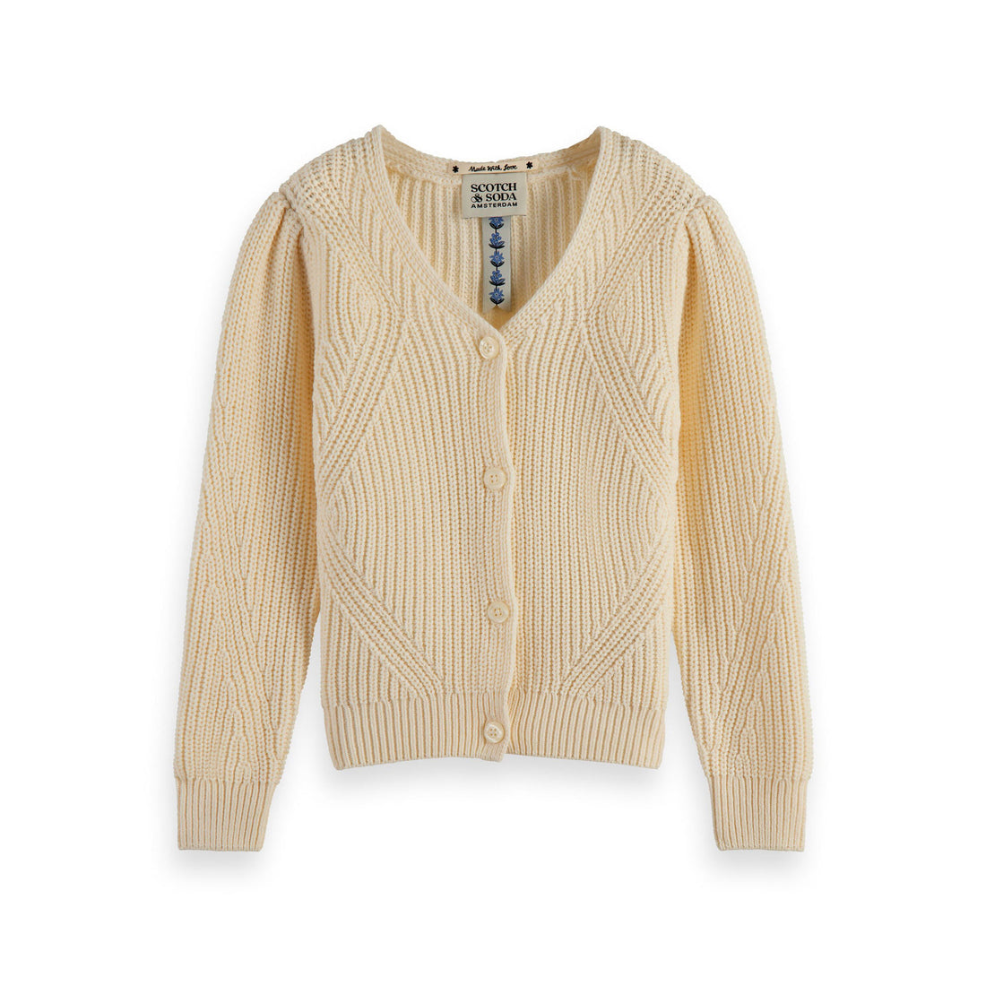 Scotch Shrunk Vanilla Knitted Cardigan