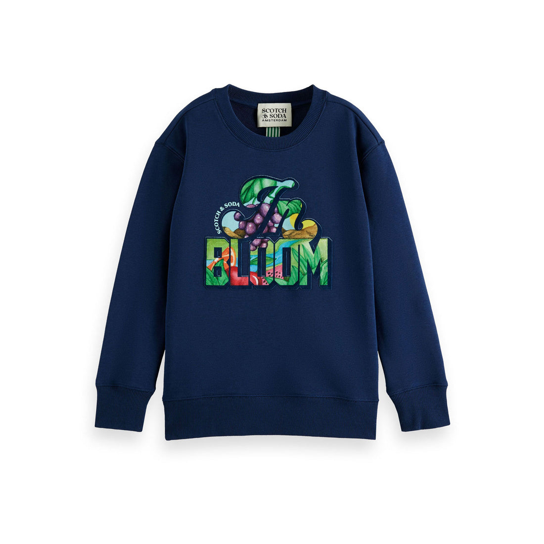 Scotch Shrunk Night Crewneck Bloom Artwork Sweatshirt
