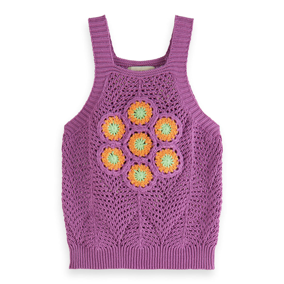 Scotch Shrunk Crochet Flower Top