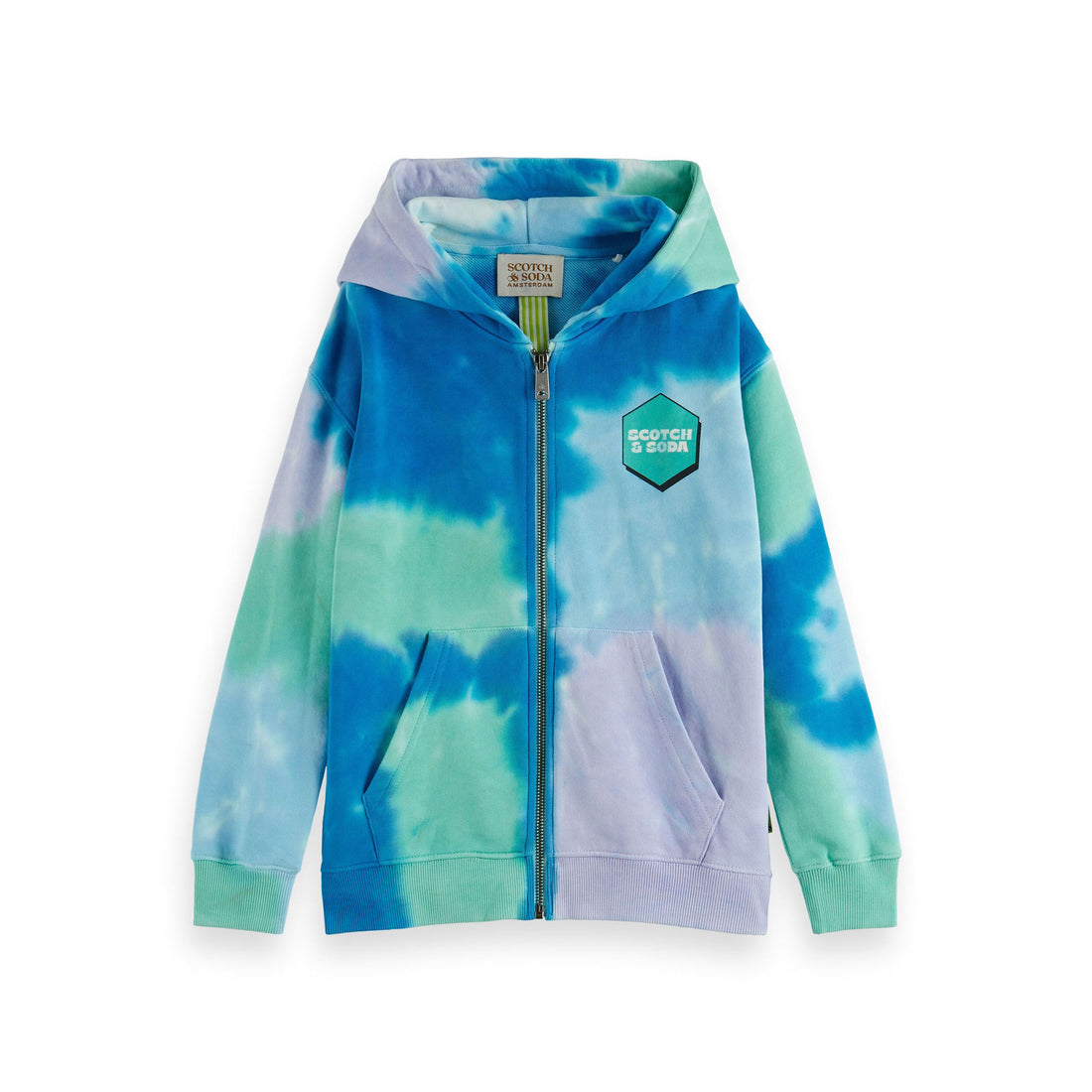 Scotch Shrunk Tie Dye  Zip-Through Tie-Dye Hoodie