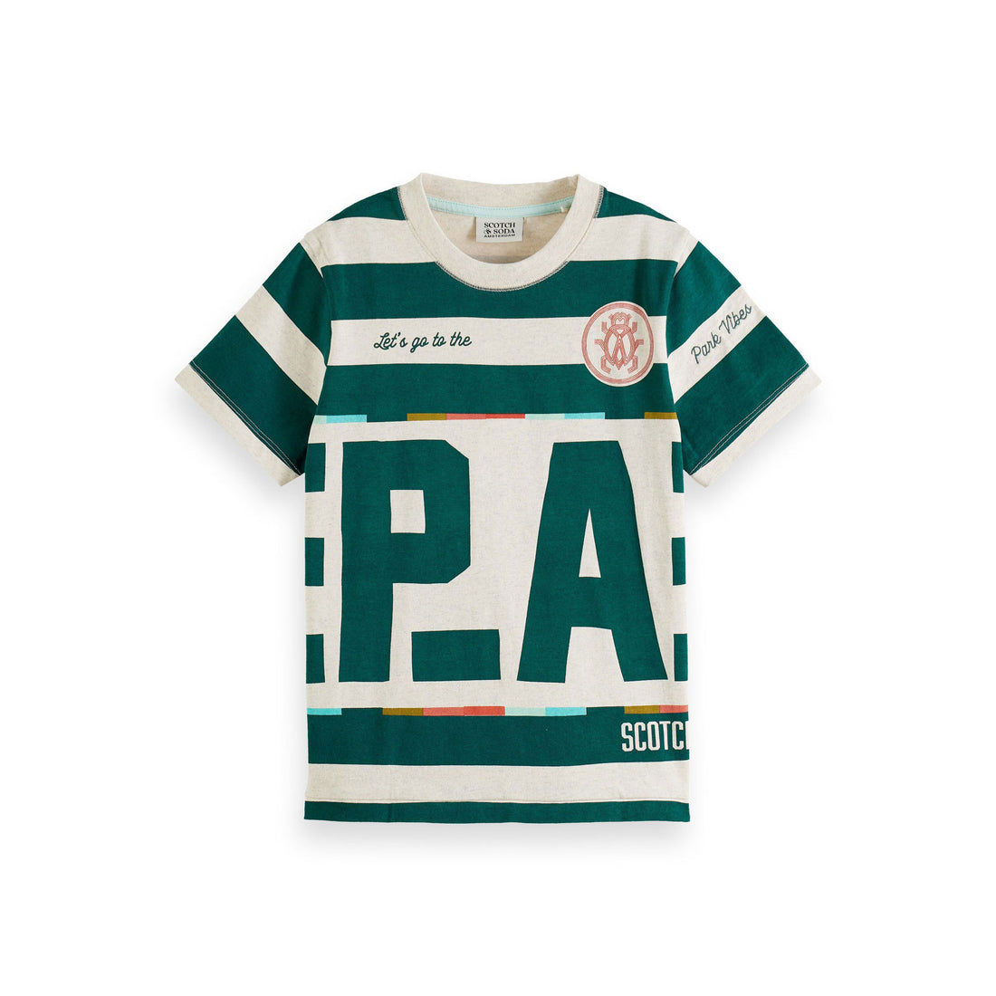 Scotch Shrunk Green Print Short Sleeve Skate Fit Short Sleeve Tee