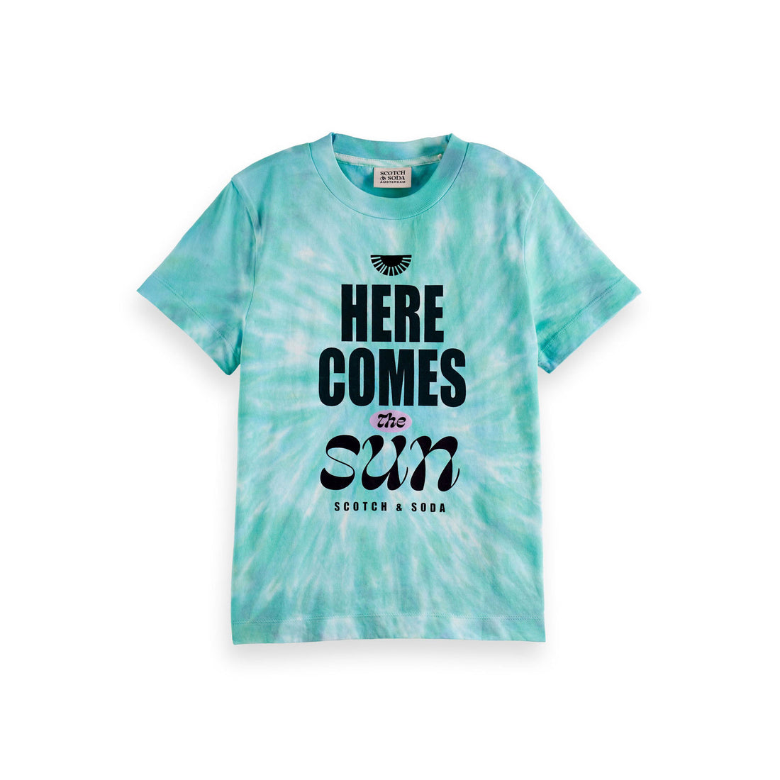 Scotch Shrunk Aqua Dye Tie Dye Artwork Tee Shirt