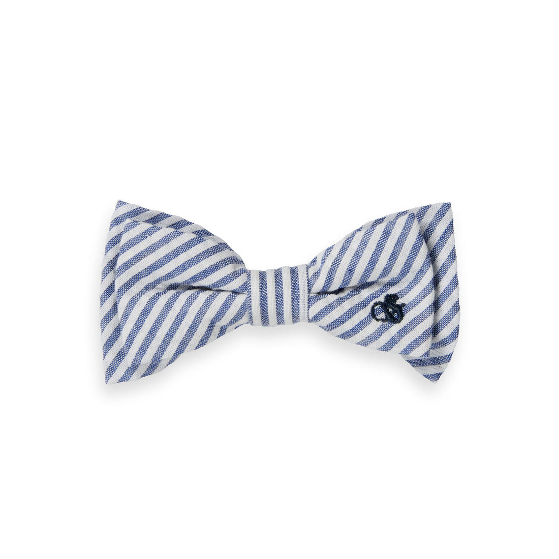 Scotch Shrunk Blue Stripe Bow Tie