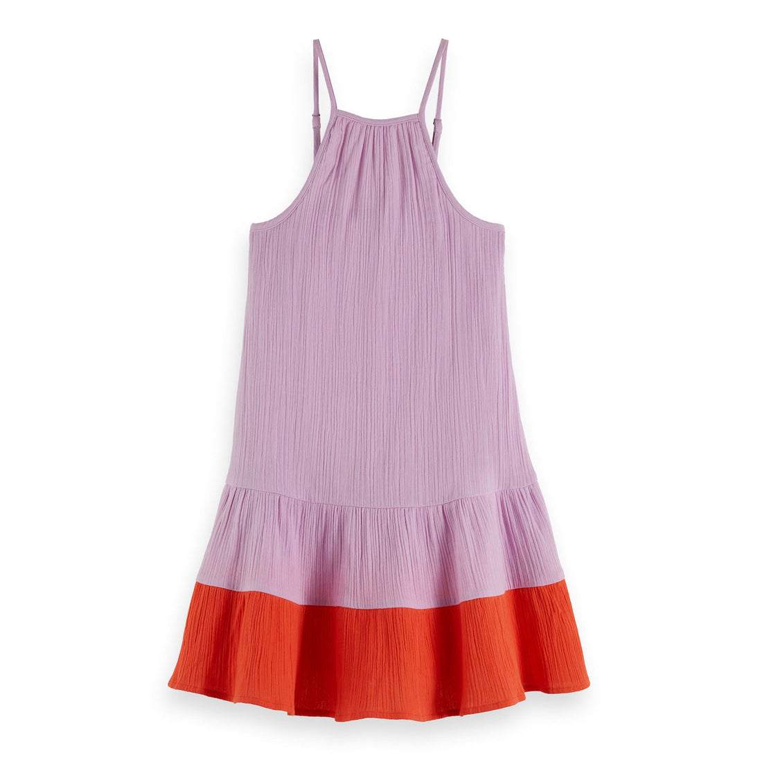 Scotch Shrunk  Orchid Crinkle Cotton A Line Dress