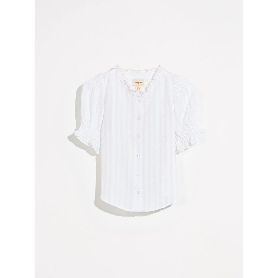 Bellerose White Pin Striped Arras Top