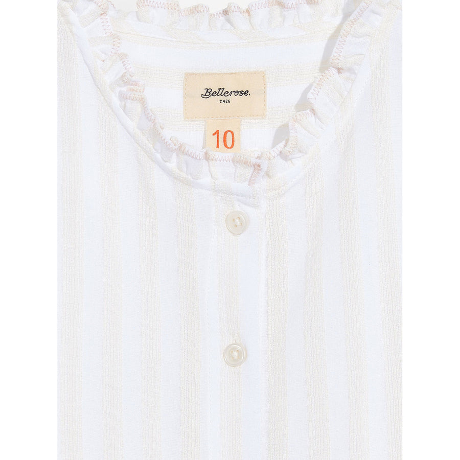 Bellerose White Pin Striped Arras Top