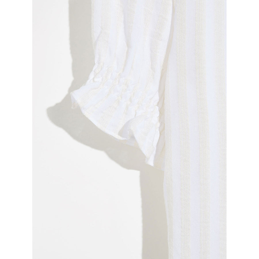 Bellerose White Pin Striped Arras Top