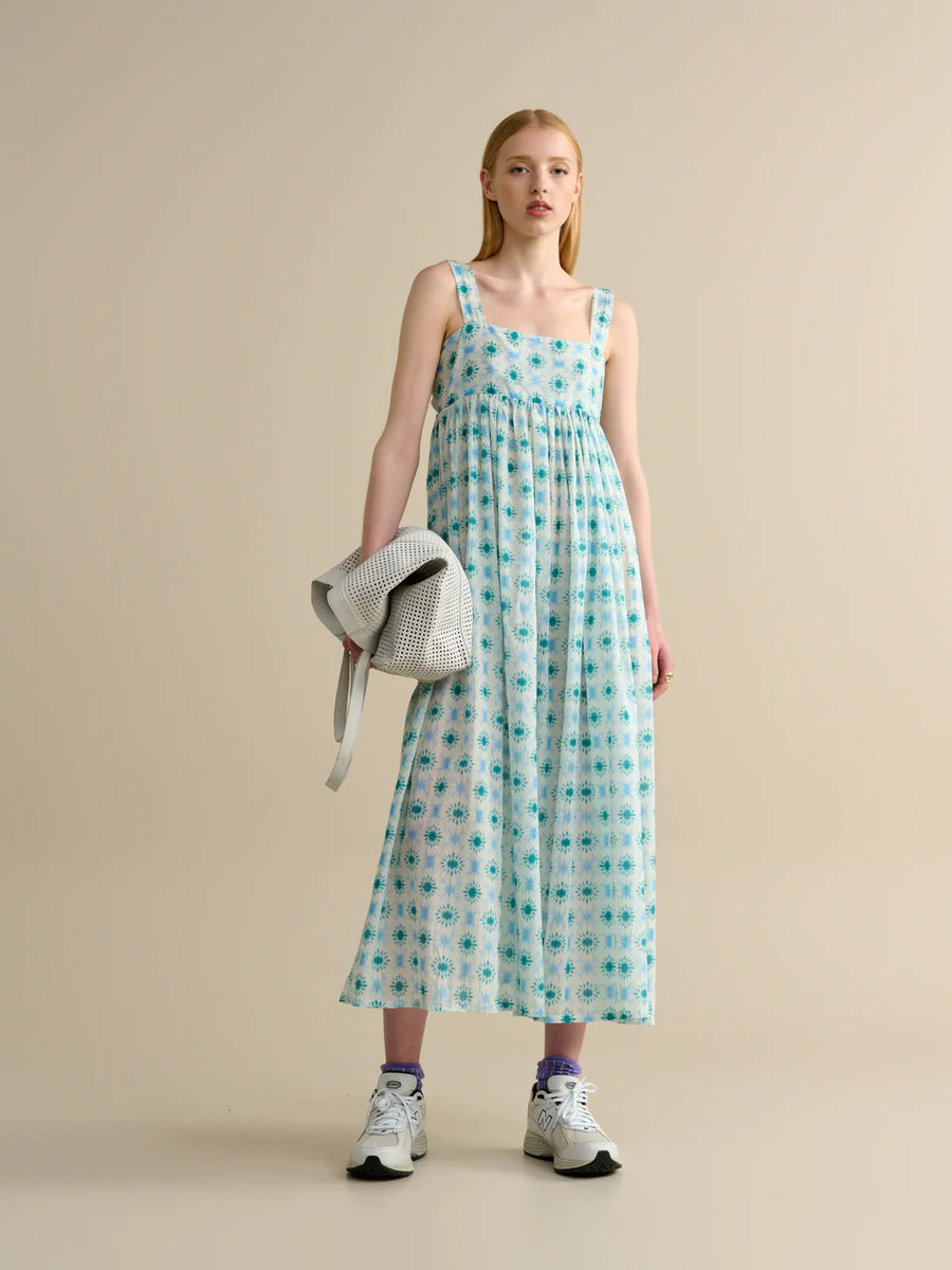Bellerose Teal Print Parma Womens Jumper Dress  Ladida