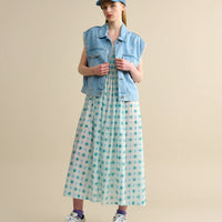 Bellerose Teal Print Parma Womens Jumper Dress