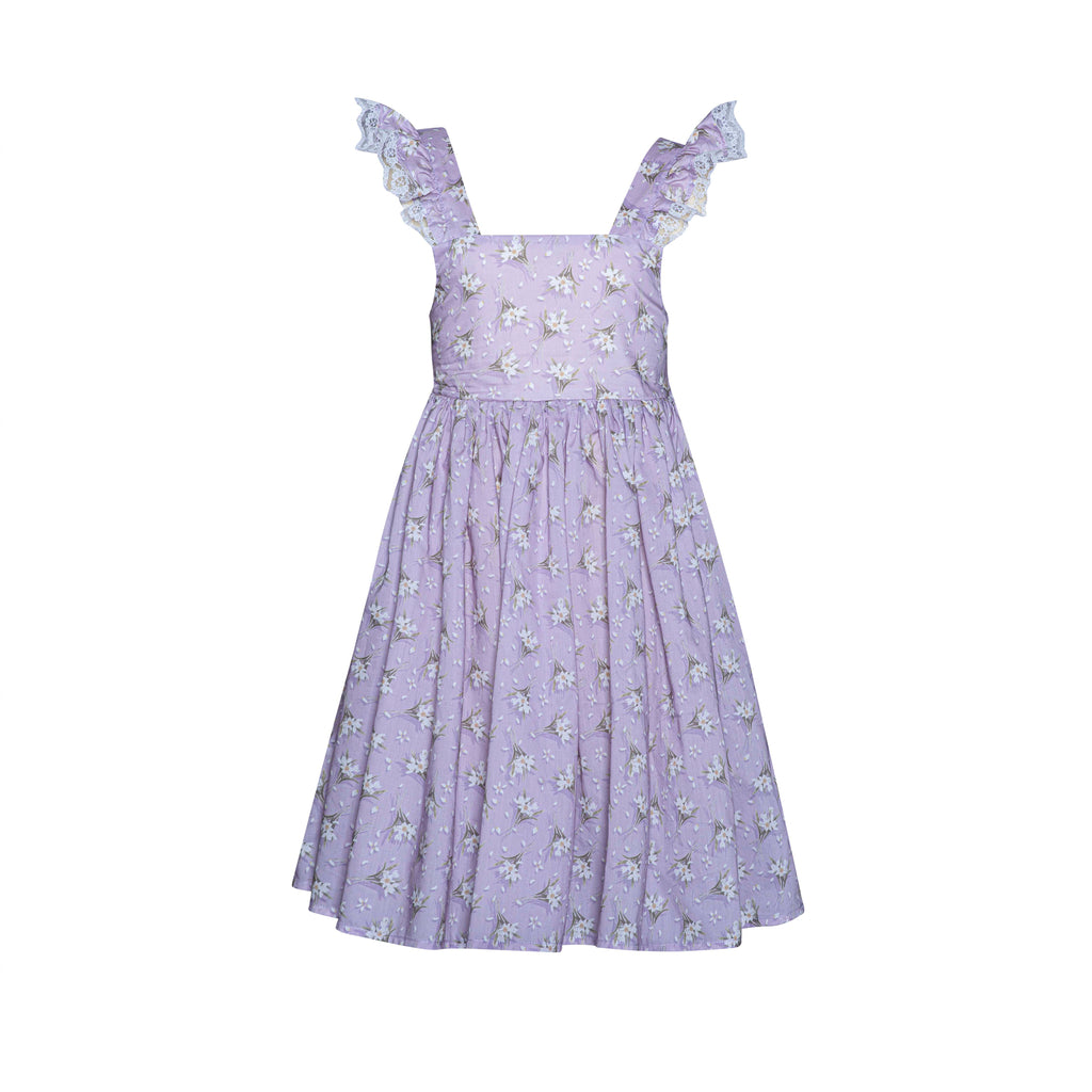 Paade Mode Violet Dancing Petals Ties Dress