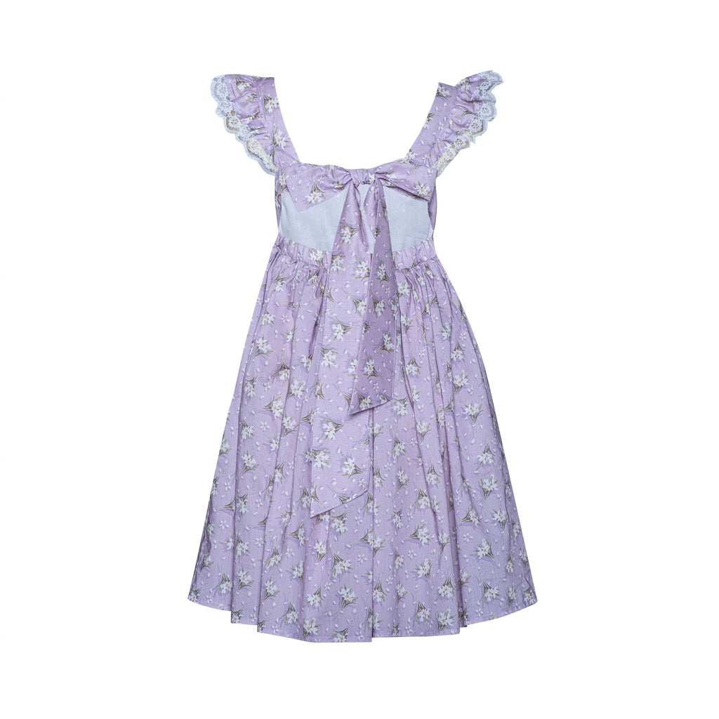 Paade Mode Violet Dancing Petals Ties Dress