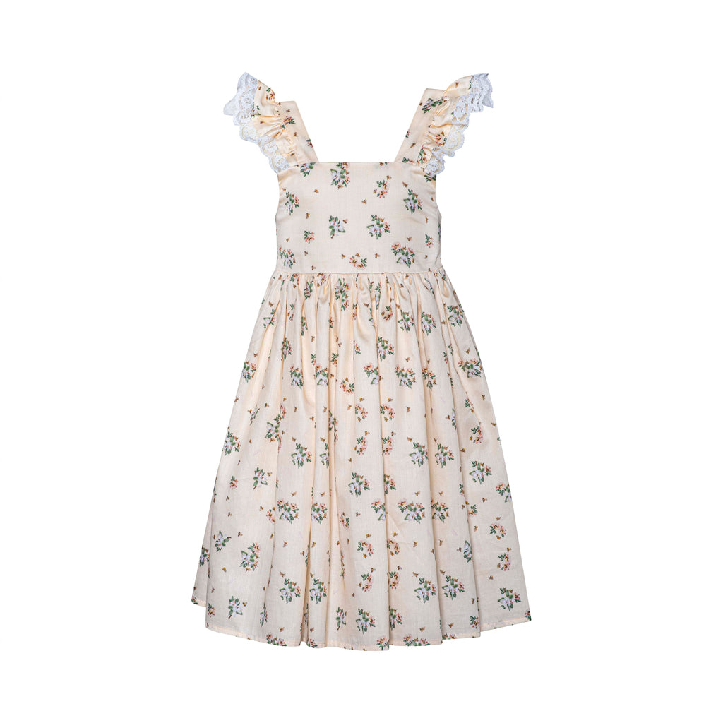 Paade Mode Beige Bees Ties Dress
