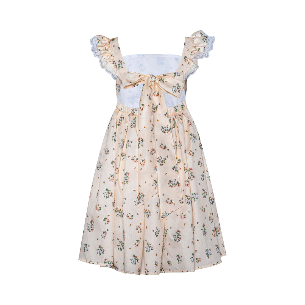 Paade Mode Beige Bees Ties Dress