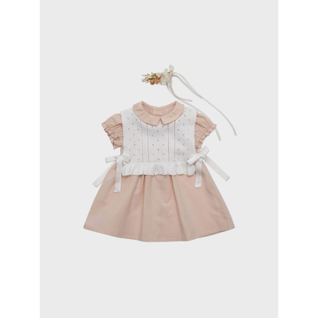 Louisiella Baby Davian Knit Vest-  Vanilla White