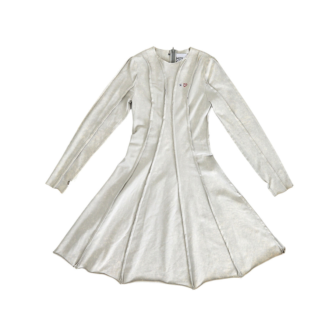 Hey Kid Grey Washed Seam Dress