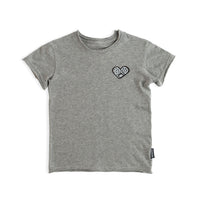 NUNUNU Heather Grey Bandaid Heart Patch T-Shirt