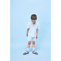 Paade Mode Picnic Blue Lien Shorts