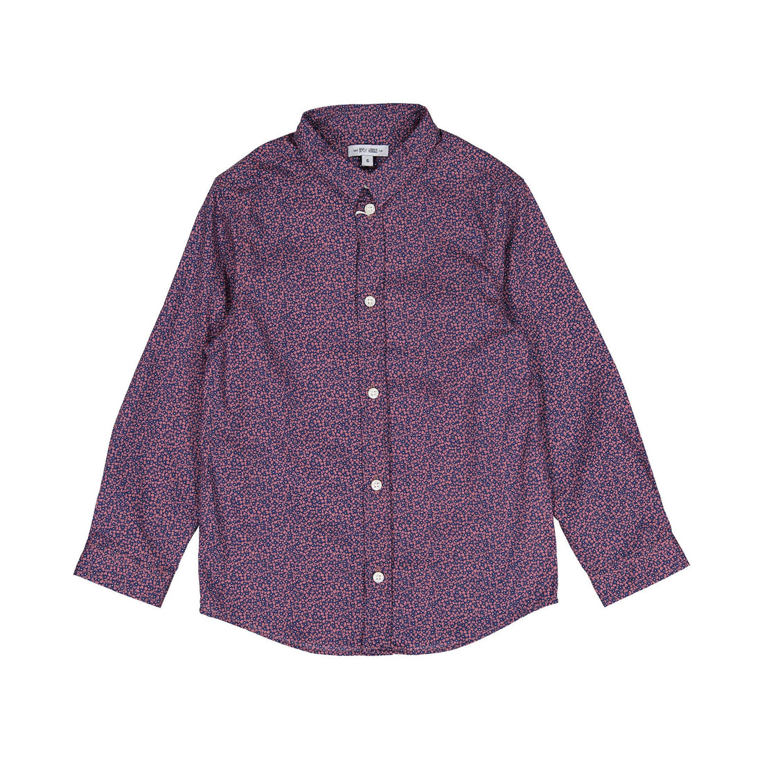Boys and Arrows Purple Floral Long Sleeve Collar