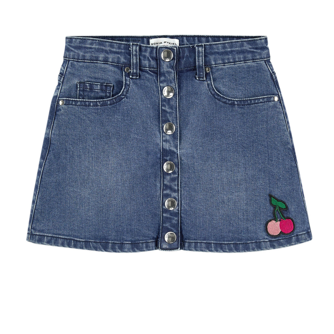 Sonia Rykiel  Denim Button Skirt