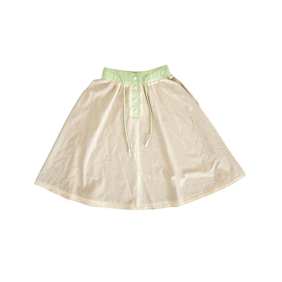 Hey Kid Tan Washed Elastic Cuff Skirt