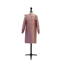 Lemoniez  Pale Pink Mikado  Tulle Collar Blossoming Dress
