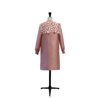 Lemoniez  Pale Pink Mikado  Tulle Collar Blossoming Dress