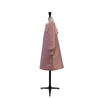 Lemoniez  Pale Pink Mikado  Tulle Collar Blossoming Dress