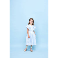 Paade Mode Picnic Blue Linen Maxi Dress