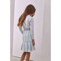 Steph Light Denim Button Skirt