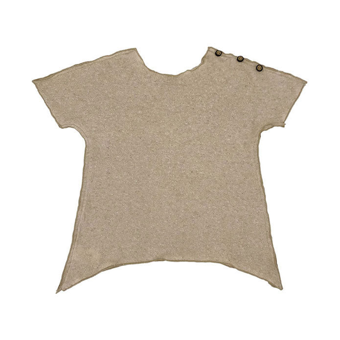 Gayalab Natural Knit Asymmetrical Tee