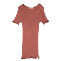 minimalisma Antique Red Blomst Tee